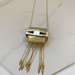 Gold Turquoise Compartment Necklace
